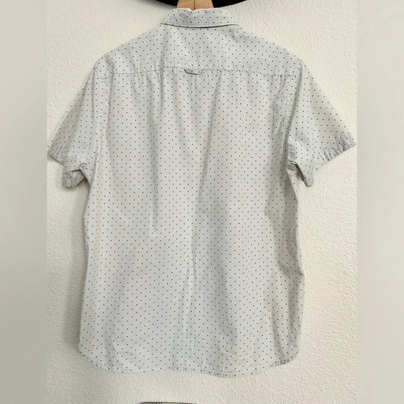 Denim & Flower Ricky Singh Cream w/ Black Dot Short Sleeve Button-Up Sz L cotton - Picture 2 of 10